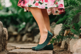 BeLenka - Barefoot Ballerina - Sophie, Emerald green - maat 39 of 41