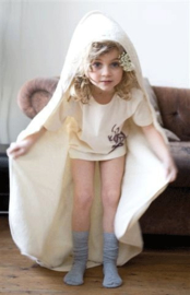 Bo Weevil - Baby / Kind handdoek met capuchon biokatoen, ecru  100 x 100 cm