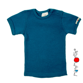 Manymonths - Short sleeve T-shirt Wol, meegroei maat Innovator (5 tem 7,5 jaar)- Mykonos Waters
