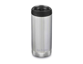 Klean Kanteen - Thermosfles  (tot 11u warm / 38u koud) TKWide met handige koffiedop - 355 ml - brushed rvs