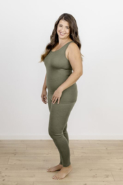 Engel Natur - Dames Leggings in bio merinowol met zijde - Olive groen - op voorraad in 42/44 of 46/48