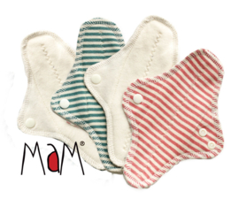 MaM Ecofit - Inlegkruisjes wasbaar - Set 4 stuks - Rood-Blauw-Paars