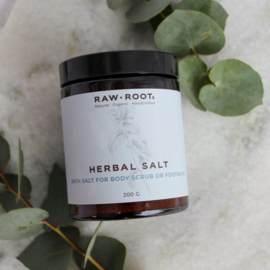 RAW ROOTs - Herbal Salt - Scrubzout / Badzout / Voetenbad zout - 200 gram