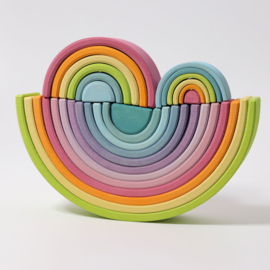 Grimm's - Kleine regenboog / tunnel, pastel kleuren, 6-delig - 10701 (10761)