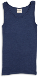 Engel Natur - Dames mouwloos hemd in bio merinowol met zijde - Navy - op voorraad in 34/36, 38/40, 42/44 of 46/48