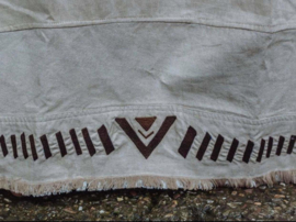 Primitive Tribal Craft - Lange rok in natuurlijk katoen. Handgemaakt - S/M of M/L