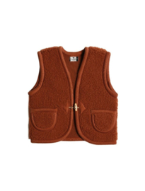 Alwero - Bodywarmer vest in wol - Alpen Junior - Fox - maat 80/86, 92/98, 104/110, 140/146