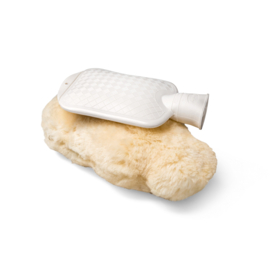 Fellhof - Warmwaterkruik met overtrek van schapenvacht - Creme - 20x28 cm of 23x35 cm