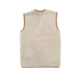 Alwero - Unisex Bodywarmer vest in wol - Alpen , adult  - Beige - maat XS /  S /  M / L / XL / 2XL