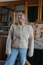 Alwero - Vest in wol met lange mouwen - Tybs light - kleur Sand Brown - maat S of M