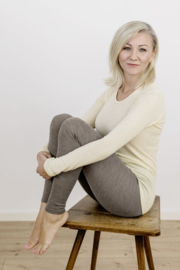 Engel Natur - Dames Longsleeve in bio merinowol met zijde - Natuur -  op voorraad in 34/36, 38/40, 42/44 of 46/48