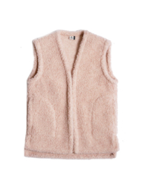 Alwero - Bodywarmer dames vest in wol - Folker - Beige - maat M of L (Valt iets smaller)