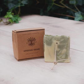 RAW ROOTs - Greenie Genie Soap Bar - Handgemaakte zeep voor haar en lichaam. Geschikt voor dreadlocks - 115 gr