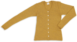 Engel Natur - Dames Cardigan in biologische merinowol - Safran -op voorraad in 38/40, of 46/48