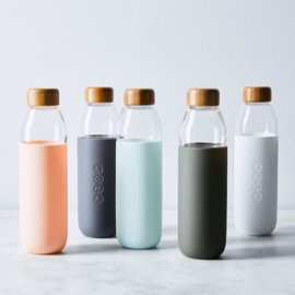 Soma - Fles in glas met silicone sleeve - Blush