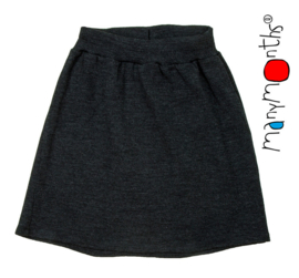 Manymonths - Princess skirt Rok in merinowol - Foggy Black