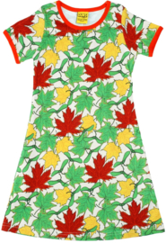 Duns -Jurk met korte mouwen - Maple Leaves in 92 / 104 / 140