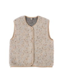 Alwero - Unisex Bodywarmer fijn vestje in wol - Tyb light - Beige multi - S