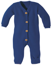 Disana - Onesie Overall in gebreide merinowol - Navy