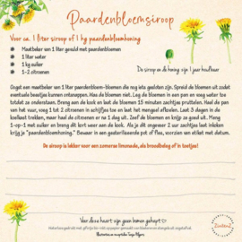 Postkaart - Set van 6 kaarten met Wildpluk Recepten en 18 stickers - Tanja Hilgers