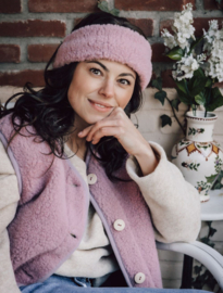 Alwero - Haarband / oorwarmer in zachte wol Light - Venetian Pink in 52/54