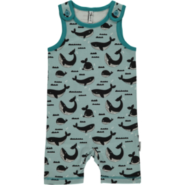 Maxomorra - Playsuit Short - Whale Ocean - 62/68