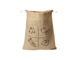 Ah Table - Groente- en fruit bewaarzak in Jute - Medium 30x35 cm