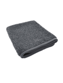 Alwero - Deken thumbled in 100% wol - 100 x 140 cm - Antraciet grijs