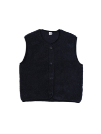 Alwero - Unisex Bodywarmer vest in wol - Tyb light - kleur zwart - XS, S, M of L (valt ruim)