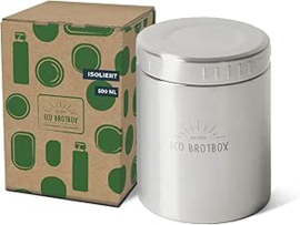 Eco Brotbox - Food container RVS - isolerend en lekvrij- 500 ml