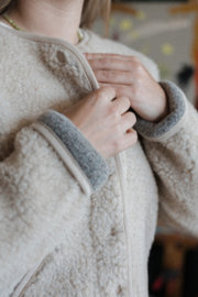 Alwero - Vest in wol met lange mouwen - Tybs light - kleur Sand Brown - maat S of M