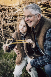 Alwero - Unisex Bodywarmer vest in wol met rits en zakken - Rudi - Zwart - in maat L, XL of 2XL