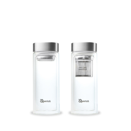 Qwetch - Thermosfles met infuusfilter voor fruit of thee kruiden - Glas - 320 ml