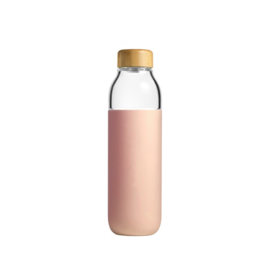 Soma - Fles in glas met silicone sleeve - Blush