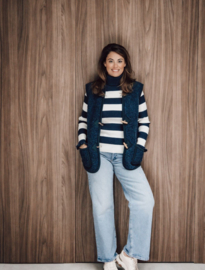 Alwero - Unisex Bodywarmer vest in echte wol - Alpen adult - Dark Blue - maat XS / S / M  / L / XL