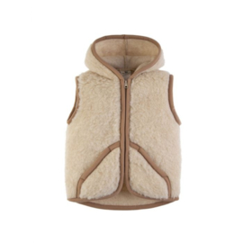 Alwero - Bodywarmer vest in wol - Robby- Beige - in 104/110, 166/122, 128/134, 140/146