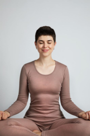 Engel Natur - Dames Longsleeve in bio merinowol met zijde - Dusty Rose -  op voorraad in 34/36, 38/40, 42/44 of 46/48