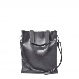 MYOMY - My Paper Bag Deluxe Office Laptop bag / Shopper /  grotere handtas met rits - Off black (zwart)