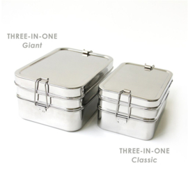 Eco Lunchbox - RVS lunchbox - 3 in 1 - Giant