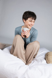 Engel Natur - Dames Longsleeve in bio merinowol met zijde - Mountain Blue -  op voorraad in 38/40, 42/44 of 46/48