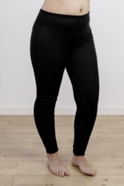 Engel Natur - Dames Leggings in bio merinowol met zijde - Zwart -  op voorraad in 42/44 of 46/48