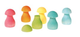 Grimm's - Sorteerspel regenboog paddestoelen, pastel - 10586