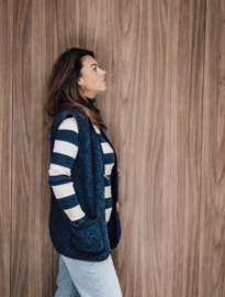 Alwero - Unisex Bodywarmer vest in echte wol - Alpen adult - Dark Blue - maat XS / S / M  / L / XL