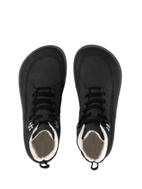 BeLenka - Barefoot Winter Boots, waterproof en gevoerd met merinowol, unisex - York - All Black - Maat 40