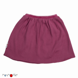 Manymonths - Princess skirt Rok in merinowol - Frosted Berry in maat Conqueror (3 tem 5 jaar) = Laatste in deze kleur