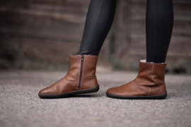 BeLenka - Barefoot Bottines gevoerd met merinowol, dames - Polar - Bruin - Maat 37 = Laatste! 