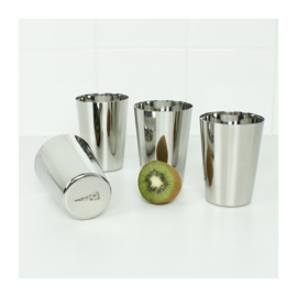 A Slice of Green - Drink bekers rvs - 4 stuks