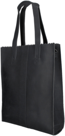 MYOMY - My Paper Bag Deluxe Office Laptop bag / Shopper /  grotere handtas met rits - Off black (zwart)