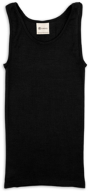 Engel Natur - Dames mouwloos hemd in bio merinowol met zijde - Zwart -  op voorraad in 34/36, 38/40, 42/44 of 46/48