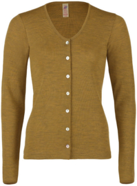 Engel Natur - Dames Cardigan in wol - Safran in 34/36, 38/40, 42/44, 46/48. Overige maten kunnen worden bij besteld.